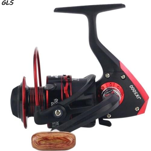 JX1000 2000 3000 4000 5000 6000 7000 series 12-axis wooden handle metal head reel