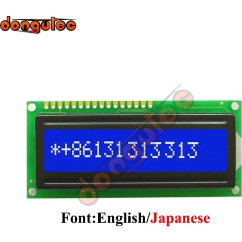 5V 1601 1601A LCD Screen SPLC780 Controller Parallel Interface Blue English/Japanese