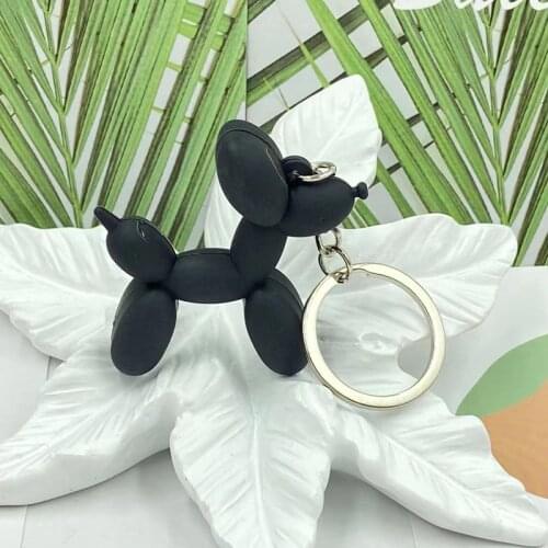 HOT New Creative Cute Cartoon Balloon Pet Dog Keychain Ring Pendant Male and Female Couple Keychain Bag Pendant