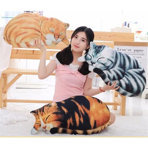 Cute cat plush toy sofa pillow cushion stuffed animal doll sleeping pillow birthday gift