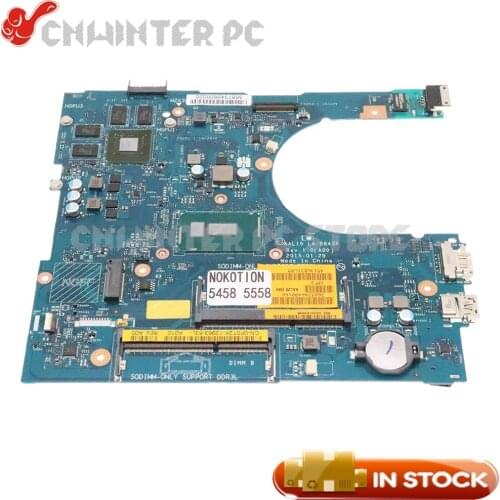 NOKOTION CN-0F0T2K 0F0T2K AAL10 LA-B843P For Dell inspiron 5458 5558 5758 Laptop Motherboard SR215 3205U CPU GeForce 920M