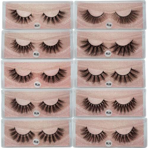 Mink Lashes Wholesale Fluffy Natural Lash Extensions Fake Eyelashes Soft Wholesale Eyelashes Eyelash Vendor Make Up Fake Lashes