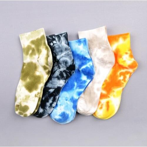 Tie Dye Socks Short Cotton Socks Breathable Summer Ankle Socks Soft Breathable Sock Cotton Boat Short Christmas Socks for Women