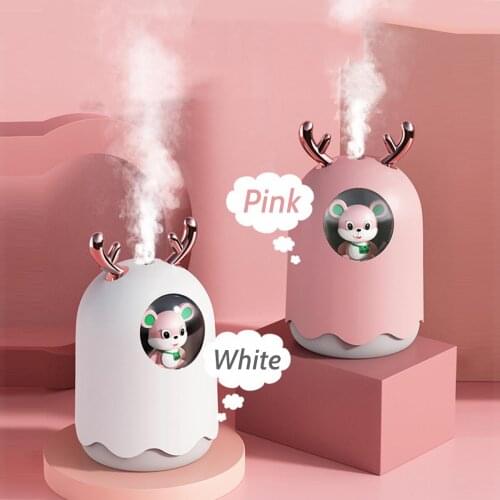 New Humidifiers LED Mist Maker Cute Mini Household Small Moisturizing Aromatherapy Home Fogger Air Conditioning USB Humidifiers