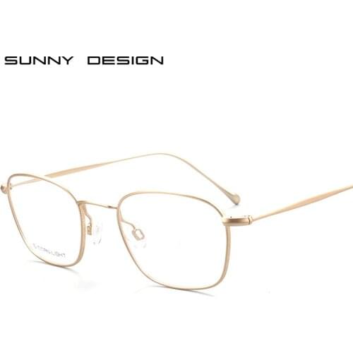 SUNNY spot wholesale new Ultralight fashion round metal stainless steel frame titanium glasses glasses mens womens frame