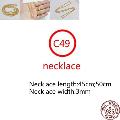 C49 S925 Sterling Silver Necklace Personality Cross Flower Letter Retro Rock Punk Trendy Jewelry new hot