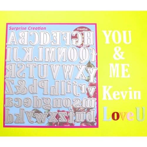 Cutting dies 53-Piece English Alphabets Scrapbook DIY Craft Metal dies Stencil