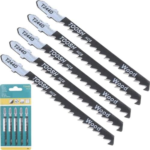 5pcs/lot Durable T244D 100mm High-carbon Steel Reciprocating Saw Blades Straight Cutting Jig Saw for Woodworking / Plastic PVC