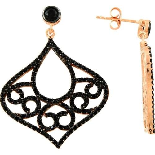 Dangle Earring 925 Sterling Silver Drop Designer Turkish Earrings серьги серебро сережк