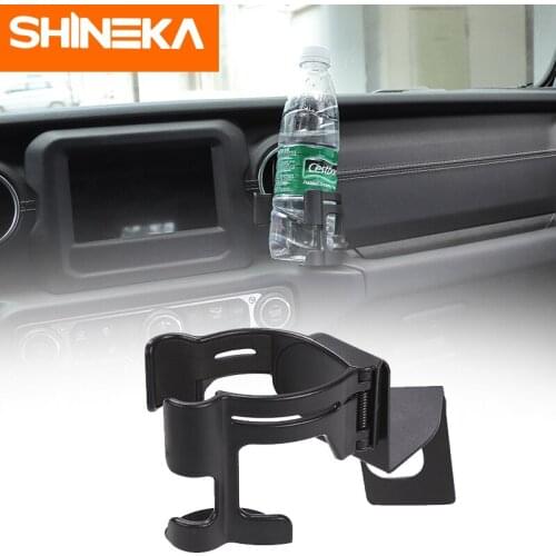 SHINEKA Interior Mouldings Holder for Jeep Wrangler 1996-2020 Stand Bracket Multi-function Cup Bottle Car Mobile Phone Holder