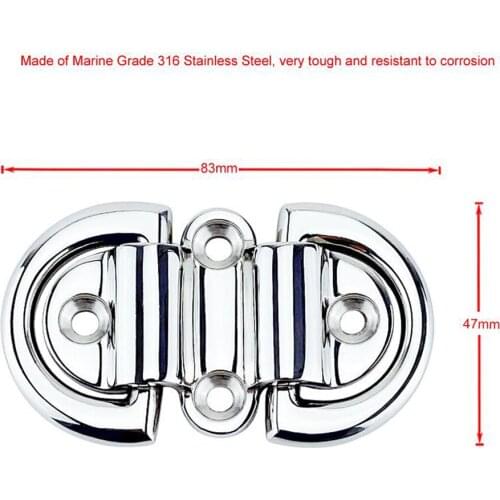 Pad Eye Folding Stainless Steel Lashing Eye for Truck, Boat Tie Down Pad