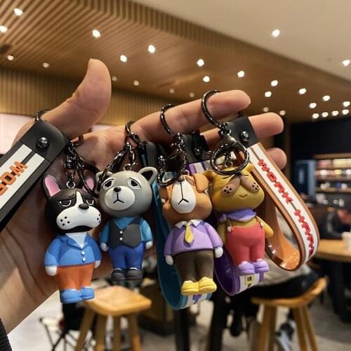 Resin Three-dimensional Animal Cartoon Key Ring Key Chain Couple Pendant Creative Backpack Cartoon Key Chain