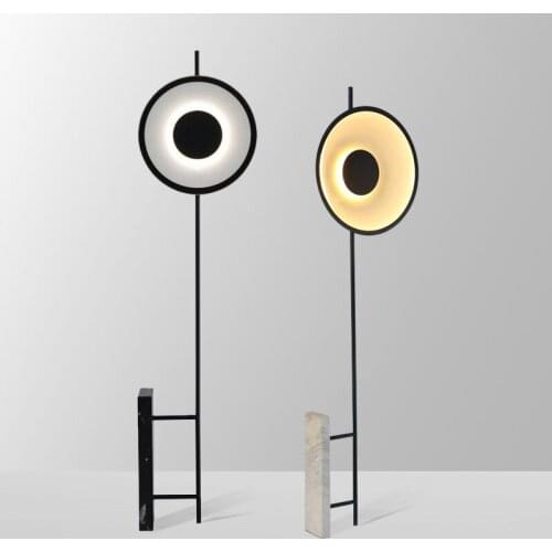 Postmodern creative marble living room floor lamp art bedroom bedside model room floor lamp