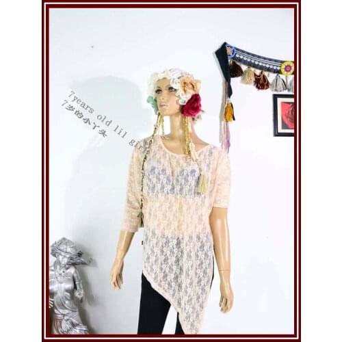 Belly dance top costumes New style belly dance costumes senior sexy lace Bat Sleeve Blouse Top DDP07-08