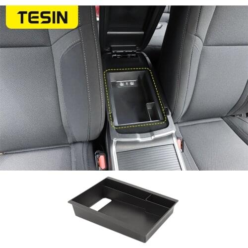 TESIN Stowing Tidying For Dodge Charger 2015+ Car Armrest Box Storage Box Organizer Tray For Dodge Charger 2015+ Accessories