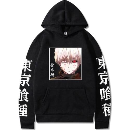 Anime Tokyo Ghoul Pullovers Men Hoodie Tops Long Sleeves Hoodies Male Cloth Hoody Hoodie Harajuku Pullover Sweatshirt