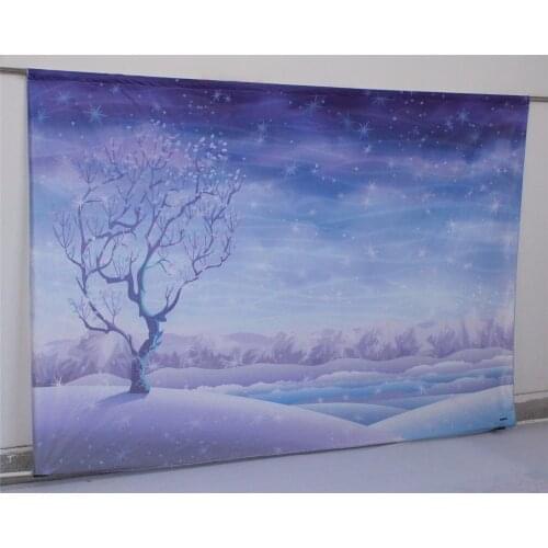VinylBDS Snow Photography Backdrops White Winter Tree Photo Background Children Snowflake For Wedding Studio Backdrop