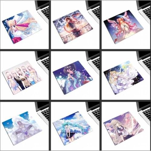 XGZ Promotional Anime Mouse Pad New Year Celebration Snowflake Pigeon Print Laptop Desk Mat Natural Rubber Non-slip Cute Girl