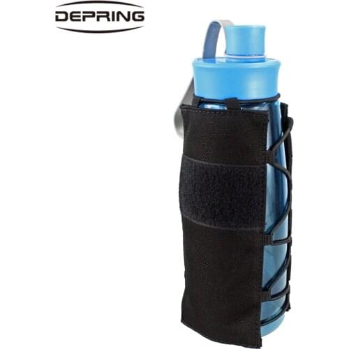 0.5L-2L Molle Tactical Water Bottle Pouch 1000D Nylon Military Bottle Adjustable Kettle Cover for Hunting Hiking Climbing Travel