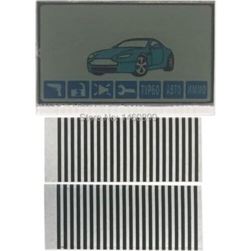 10 PCS/lot Russian A61 Lcd Display Flexible Cable For Car Alarm Starline A61 LCD Remote Control Keychain A61 Zebra Stripes 10PCS