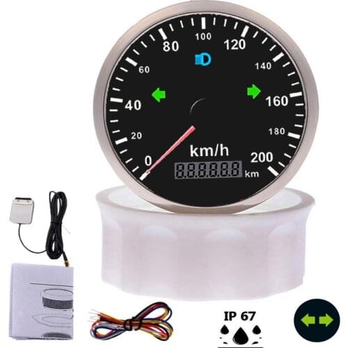200 kmh 120 kmh GPS Speedometer Odometer for Motorcycle Car Boat GPS Speedometer Gauge with Turn Light & Antenna