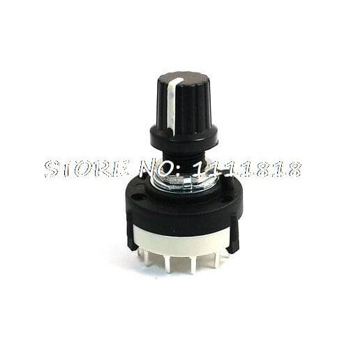 2P6T Single Deck Rotary Switch Band Selector 2Pole 6 Position w Knob