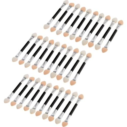 30pcs/set Pro Sponge Double Ended Nail Art Powder Brushes Eyeshadow Applicator