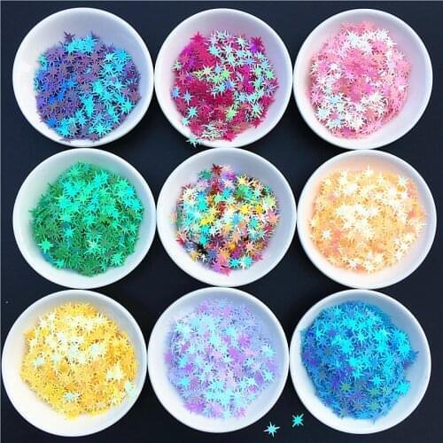 300Pcs/Pack Size 8*9mm Cross Star Shape Sequins Nail Sequin Paillettes Slime Art,Women DIY Craft,Wedding Decoration Confetti