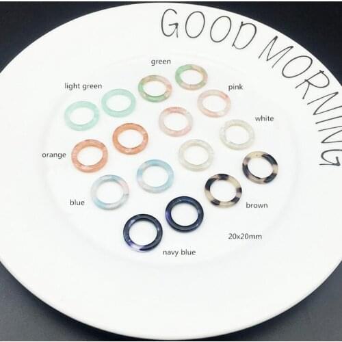 10pcs 20x20mm cellulose acetate hollow out round charm for jewelry making and crafting fashion earring pendants