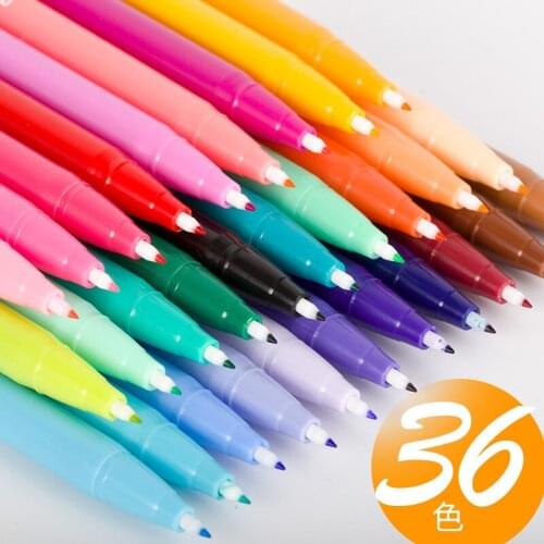 Watercolor pen for color school girl drawing pencil water based neutral marking fiber painting Korean stationery art markers