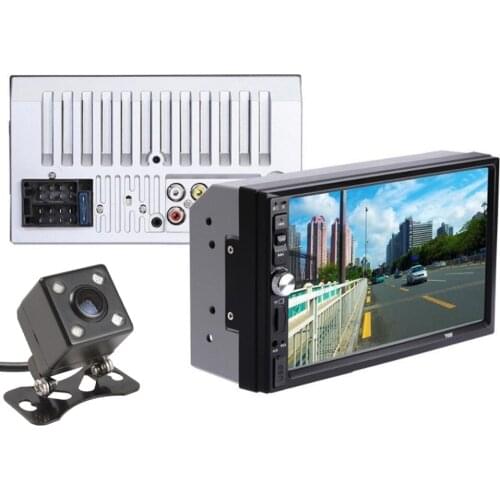 1set 7 inch 2 DIN Car MP5 Player Touch Screen Stereo Radio Multimedia bluetooth-compatible Music 4 LED Camera Remote Control