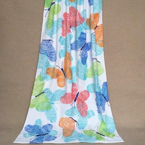 Free shipping 75*150cm Cartoon Colorful Butterfly Towels baby bath towel Children Beach Bath Towel Cartoon Children Cover