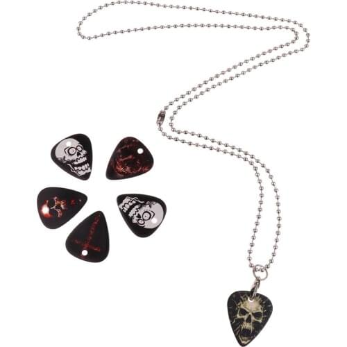 Celluloid Guitar Pick Necklace Pendant for Guitar Parts Accessories