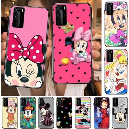 Minnie Mouse 2021 Phone Case For Huawei P40 p30 P20 10 9 8 Lite E Pro Plus Black Etui Coque Painting Hoesjes comic fas