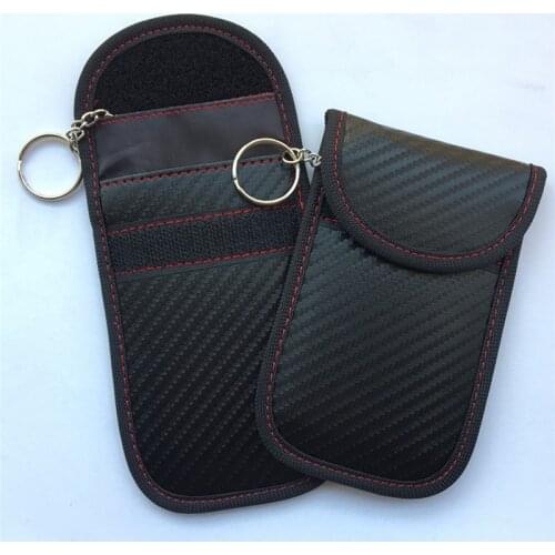 Key Wallet Businness Lurxary Key Cover Anti-Theft Keyless Entry Car Key Cover RFID Signal Radiation Blocking Farady Bag Car