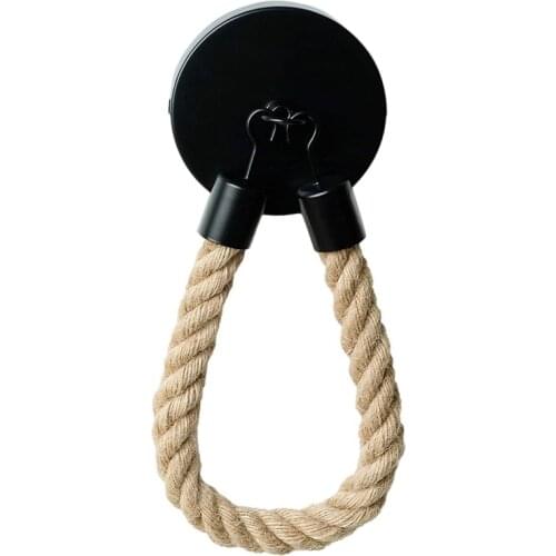 Nautical Rope Toilet Paper Holder Vintage Wall-Mounted Towel Rack Ocean Beach Bathroom Home Decor