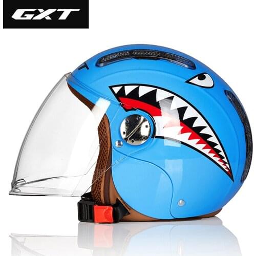 GXT Four Seasons Childrens Helmet Cute Electric Motorcycle Helmet Children Boys Girls Half Helmets Ski Skateboard Hat
