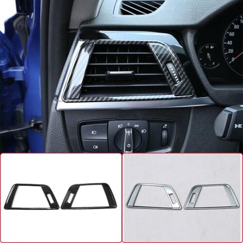 For BMW 3 4 Serie 3GT F30 F31 F32 F33 F34Car Dashboard Side Air Condition Outlet Vent Trim Cover ABS Chrome Interior Accessories