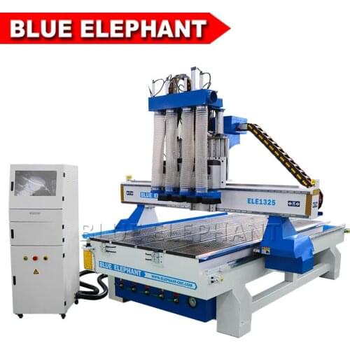 Efficient multihead wood carving cnc engraving machine 1325 four spindles