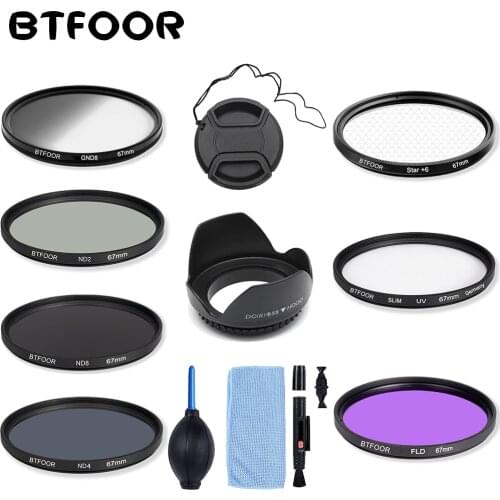 BTFOOR Gradient Gnd Star Uv Nd Filter 49 52 55 58 67 72 77 82 Mm for Camera Canon Lens M50 T6 600d Nikon D3500 D5600 Sony A6000