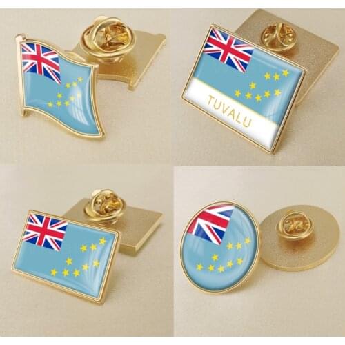 Coat of Arms of Tuvalu/Tuvaluans Flag National Emblem Brooch/Badges/Lapel Pins
