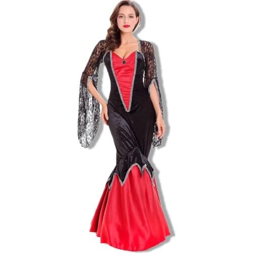 Halloween sexy Ghost bride Costume dress For Women Death Robes Witch vampire queen Cosplay Costumes Palace Dress