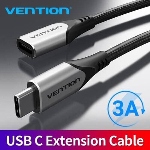 Vention USB C Extension Cable Type C Extender Cord 4K Thubderbolt 3 Male to Female Cable for MacBook Pro USB 3.1 Extension Cable