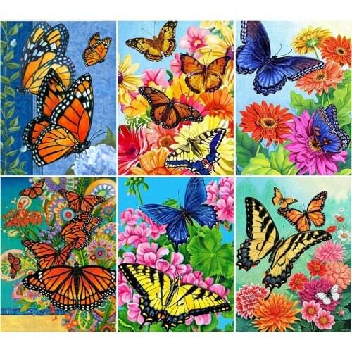 5D DIY Diamond Painting Full Butterfly Animal Diamond Embroidery Decorative Painting Cross Stitch Kits Handicraft Needlework Art