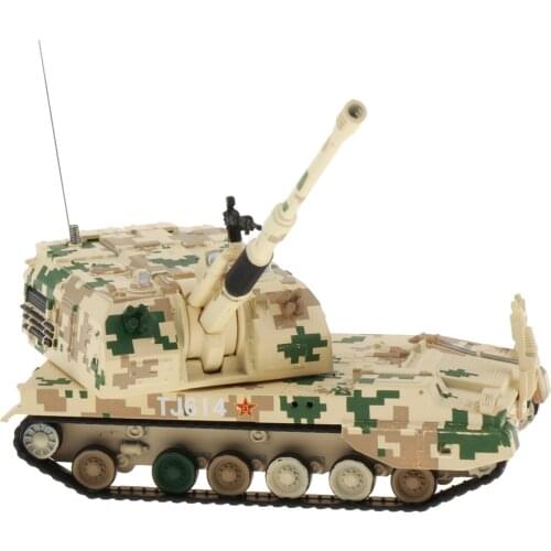 1/87 Scale Diecast Tank Howitzer Model Collectibles, Kids Boys Birthday Gift, Home Office Decorations