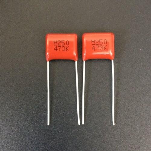 10pcs CBB capacitor 473 250V 473K 0.047uF 47nF P10 CBB21 Metallized Polypropylene Film Capacitor