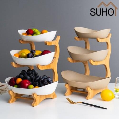 Creative Home Plastic Three-layer Fruit Plate Basket Fruit Holder Plastic Cake Stand Modern Dried Basket Candy Dish