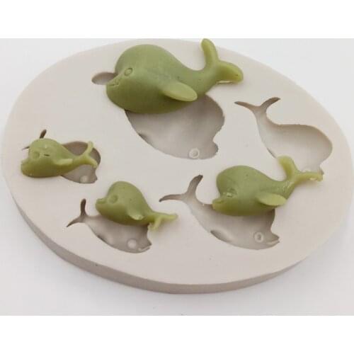 Minsunbak Whale Fondant Cake Baking Mold Chocolate Gumpaste Decoration Tools Food Grade Silicone