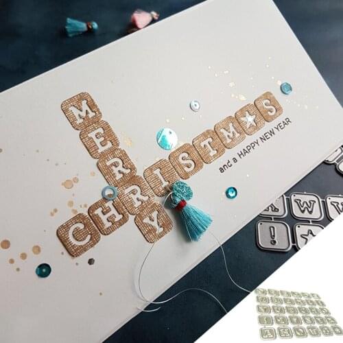 MISS VINTAGE Alphabet Metal Cutting Dies Stencils For DIY Scrapbooking Paper Card Decorative Craft Dies Embossing Die Cuts