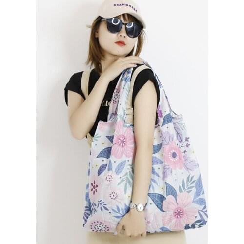 Reusable Shopping Bags for Groceries Torby Eco Friendly Bolso De Hombro Foldable Bolsa Reutilizable Folding Printed Tasjes Dames